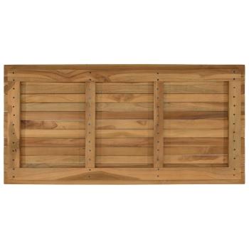 Tischplatte 100 x 50 x 3,5 cm Rechtwinklig Massives Teakholz
