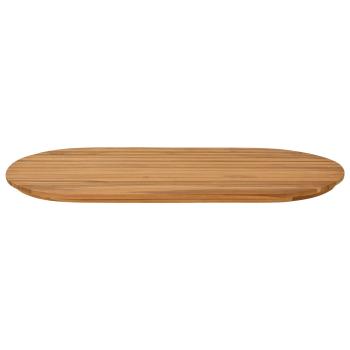 Tischplatte 100 x 50 x 3,5 cm Oval Massives Teakholz Natur