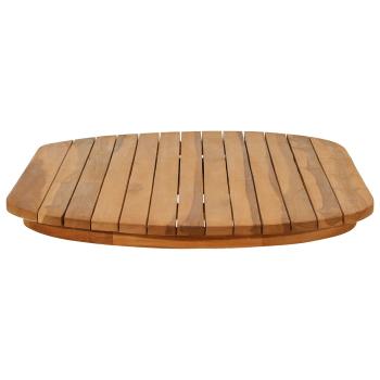 Tischplatte 100 x 50 x 3,5 cm Oval Massives Teakholz Natur