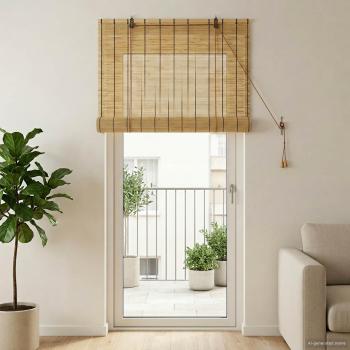 ARDEBO.de - Rollo Natur 60 x 220 cm Schilf