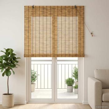 ARDEBO.de - Rollo Braun 120 x 220 cm Schilf