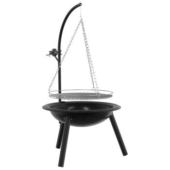 Feuerschale mit verstellbarem Grillrost ?55,5 x 107,5 cm
