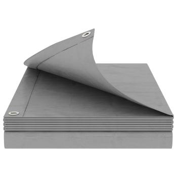 Plane mit Ösen Hellgrau 6 x 12 m 180 g / m² PE