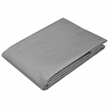 Plane mit Ösen Hellgrau 6 x 12 m 180 g / m² PE