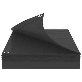 Plane mit Ösen Anthrazitgrau 4 x 5 m 90 g / m² PE