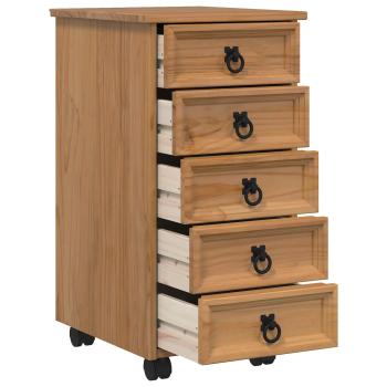 Rollcontainer mit Schubladen CORONA Honigbraun