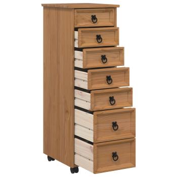 Rollcontainer mit Schubladen CORONA Honigbraun