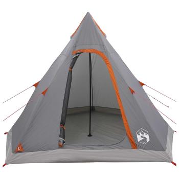3 Personen Grau und Orange 185T Polyester mit PU-Beschichtung
