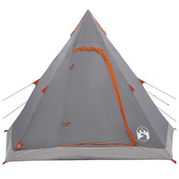 3 Personen Grau und Orange 185T Polyester mit PU-Beschichtung