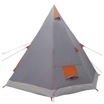 3 Personen Grau und Orange 185T Polyester mit PU-Beschichtung