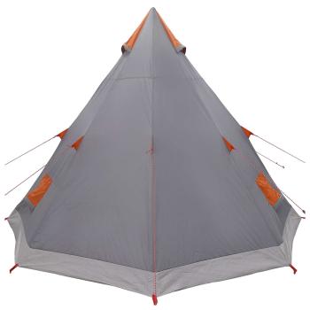 3 Personen Grau und Orange 185T Polyester mit PU-Beschichtung