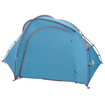 Trekkingzelt mit Regenplane wasserabweisend 3 Personen Blau