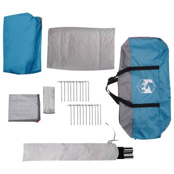 Familienzelt mit Regenschutz wasserdicht 6 Personen Blau