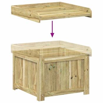 Garten-Kissenbox aus Imprägniertes Kiefernholz 58,5 x 60 x 47 cm