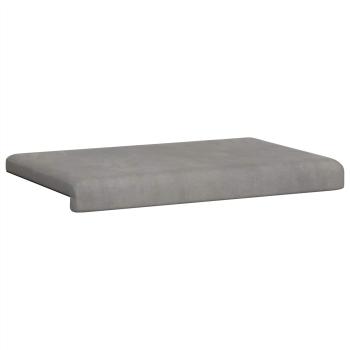 Bankkissen Samt Hellgrau Tiefe 35 cm