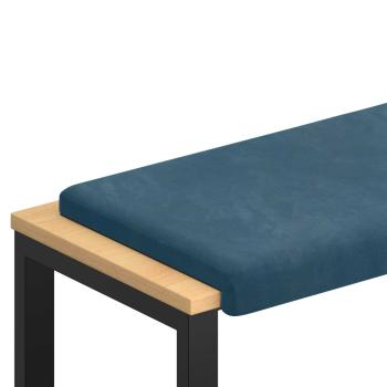 Bankkissen Samt Blau Tiefe 35 cm