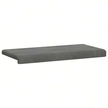 Bankkissen Samt Dunkelgrau Tiefe 35 cm