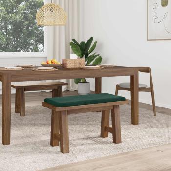 Bankkissen Samt Dunkelgrün Tiefe 35 cm