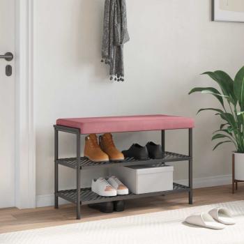 ARDEBO.de - Bankkissen Samt (V) Rosa Tiefe 35 cm