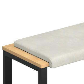 Bankkissen Samt Creme Tiefe 35 cm