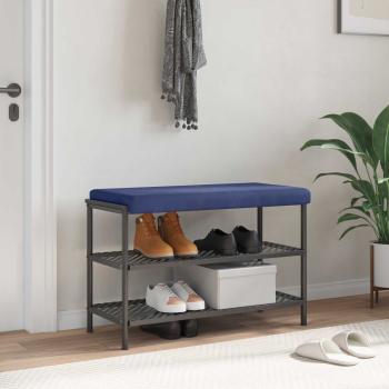 ARDEBO.de - Bankkissen Samt Polizeiblau Tiefe 35 cm