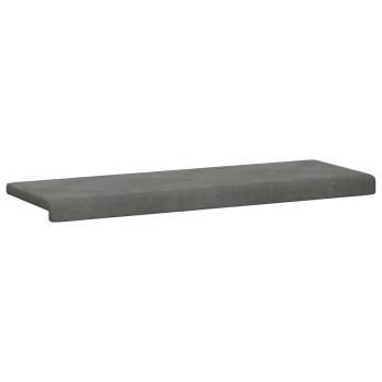 Bankkissen Samt Dunkelgrau Tiefe 35 cm