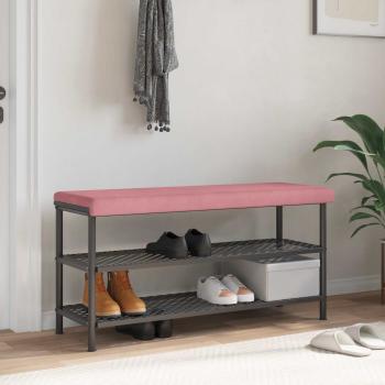 ARDEBO.de - Bankkissen Samt Rosa Tiefe 35 cm