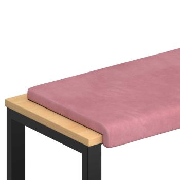 Bankkissen Samt Rosa Tiefe 35 cm