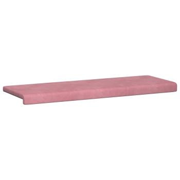 Bankkissen Samt Rosa Tiefe 35 cm