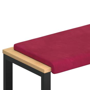 Bankkissen Samt Weinrot Tiefe 35 cm
