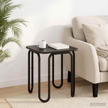 ARDEBO.de - Couchtisch Schwarz 40 x 40 x 45 cm Holzwerkstoff