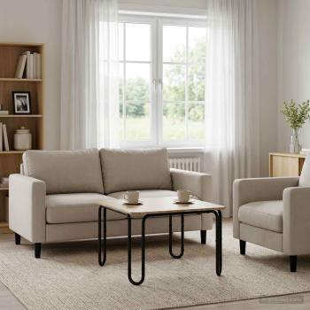 ARDEBO.de - Couchtisch Sonoma-Eiche 59 x 59 x 45 cm Holzwerkstoff