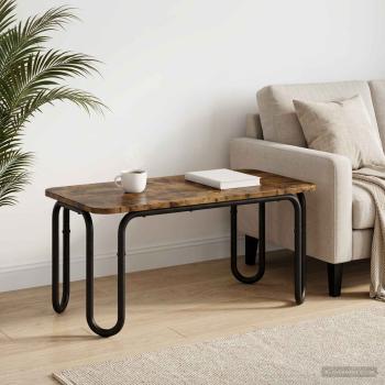 ARDEBO.de - Couchtisch Geräucherte Eiche 79,5 x 40 x 36 cm Holzwerkstoff