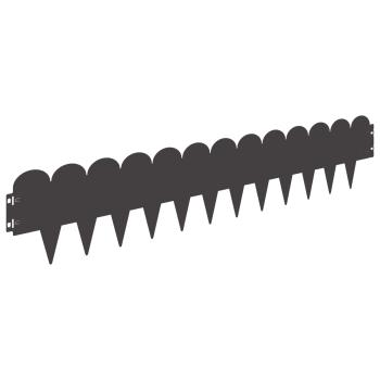 Raseneinfassung 20 stk. 103 x 20 cm Stahl Schwarz