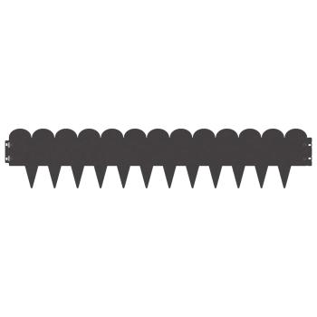 Raseneinfassung 20 stk. 103 x 20 cm Stahl Schwarz