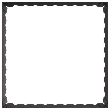Raseneinfassung 4 stk. 60 x 60 x 20 cm Stahl Schwarz