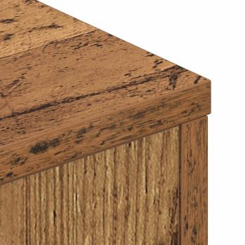 Stauraum-Kopfteil mit LED Altholz-Optik 160 cm Holzwerkstoff