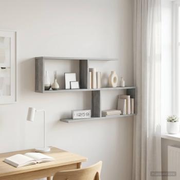 ARDEBO.de - Wandregal Sonoma-Grau 100 x 12 x 50,5 cm Holzwerkstoff