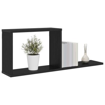 Schweberegale 2 stk. Schwarze Eiche 80 x 15 x 30 cm