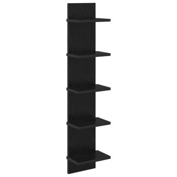 Wandregal Schwarze Eiche 22 x 15 x 100 cm Holzwerkstoff