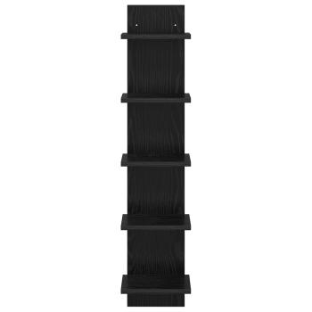Wandregal Schwarze Eiche 22 x 15 x 100 cm Holzwerkstoff