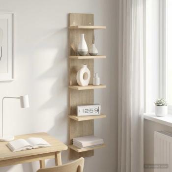 ARDEBO.de - Wandregal Sonoma-Eiche 22 x 15 x 100 cm Holzwerkstoff