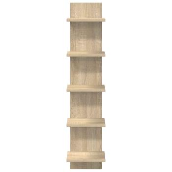 Wandregal 2 Stk. Sonoma-Eiche 22 x 15 x 100 cm Holzwerkstoff