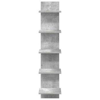 Wandregal Betongrau 22 x 15 x 100 cm Holzwerkstoff