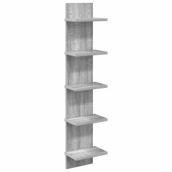 Wandregal Sonoma-Grau 22 x 15 x 100 cm Holzwerkstoff