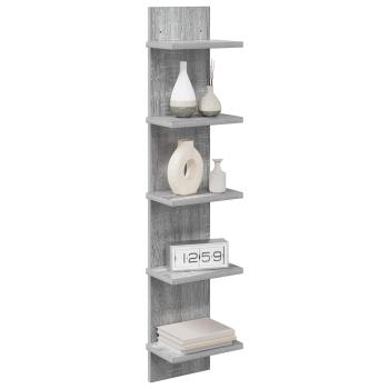 Wandregal Sonoma-Grau 22 x 15 x 100 cm Holzwerkstoff