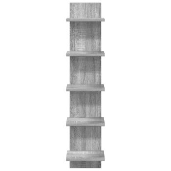 Wandregal Sonoma-Grau 22 x 15 x 100 cm Holzwerkstoff
