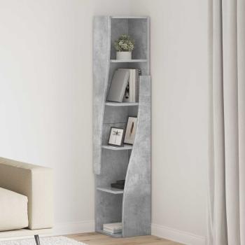 ARDEBO.de - Eckschrank 27,5x27x140cm Holzwerkstoff Betongrau