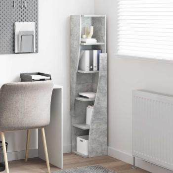 Eckschrank 27,5x27x140cm Holzwerkstoff Betongrau