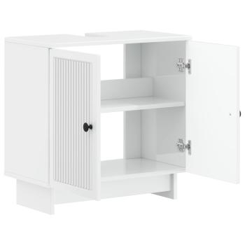 Waschbeckenschrank EDE Hochglanz Weiß 59,5 x 31,5 x 59 cm